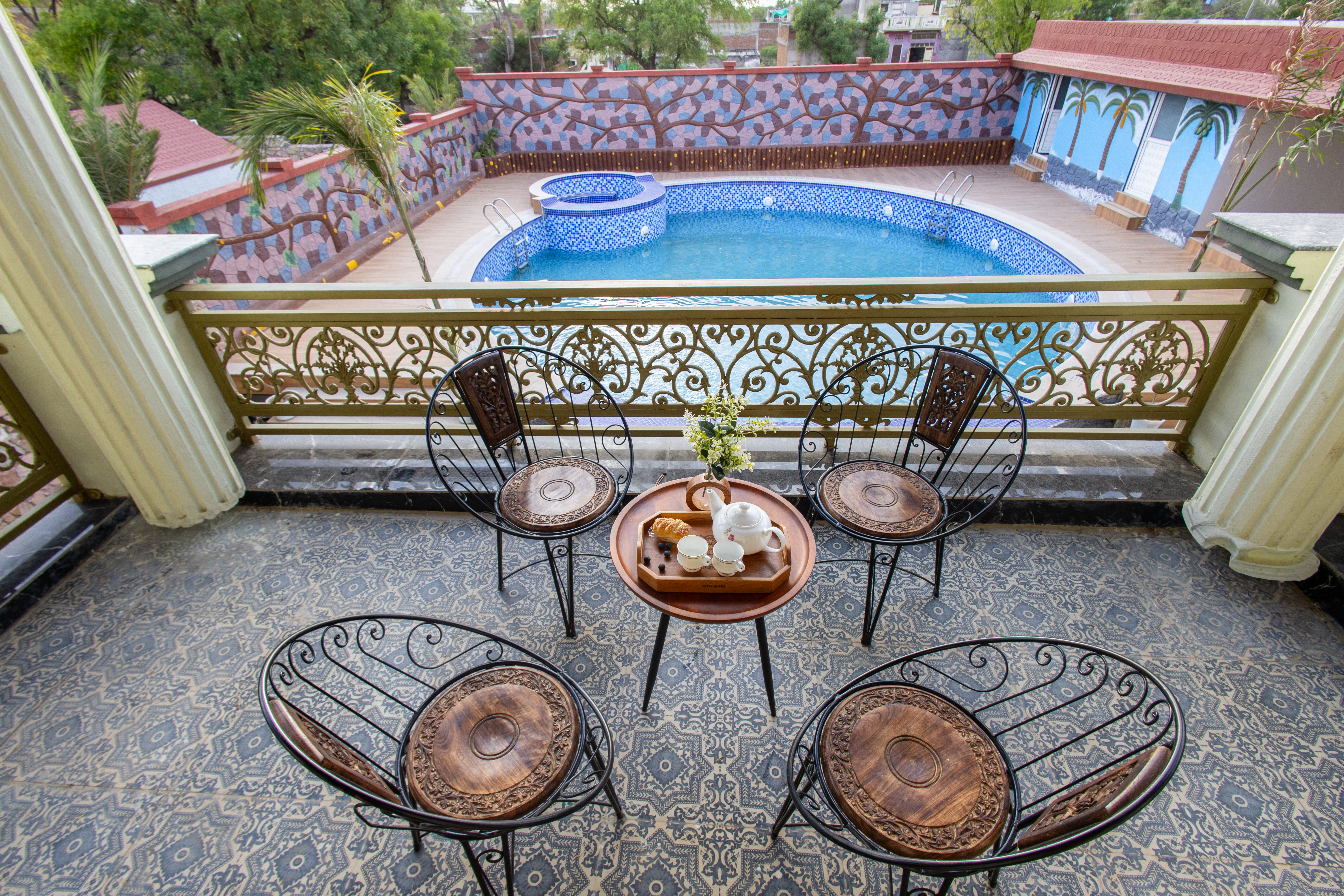 Gold Palm Macaroon | Family Suite in a Serene Resort with Shared Pool, Dining, & Garden | Near Popular Tourist Attractions — photo 13