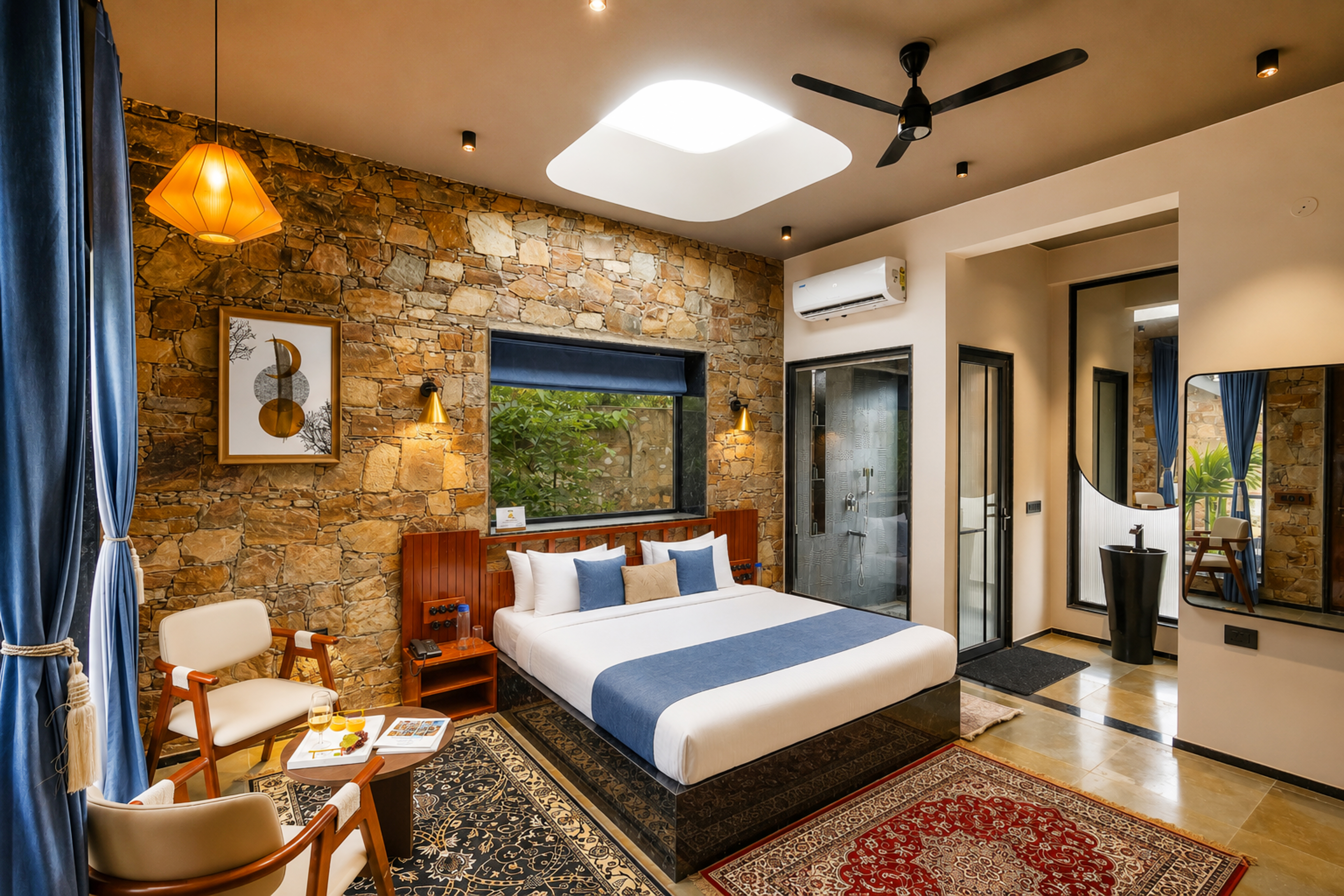 Hathnoda Bagh Cascade | Cottage within a Mini Resort with Open Shower, Shared Pool, Restaurant, Sit Out & Garden — photo 3