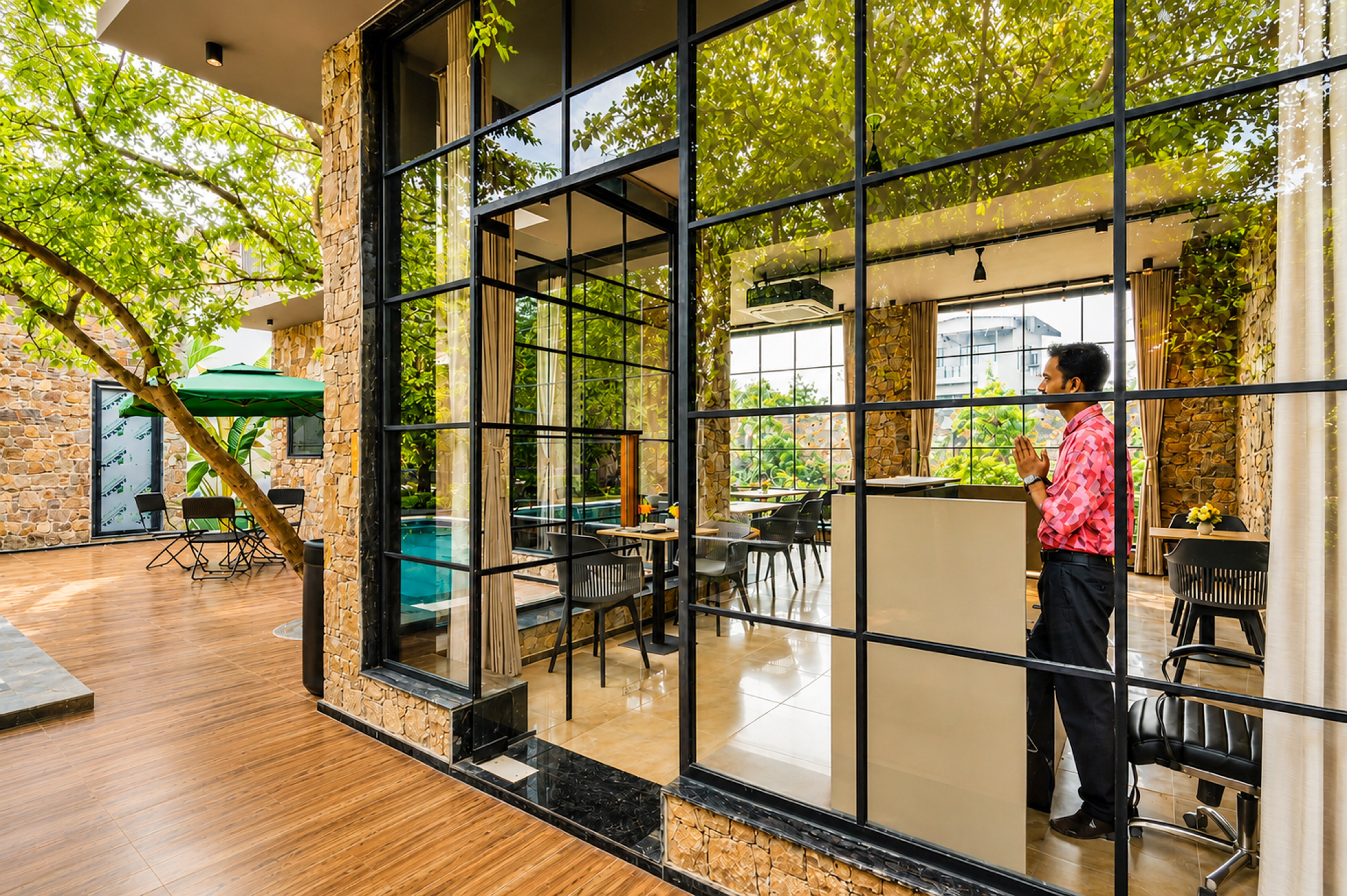 Hathnoda Bagh Cascade | Cottage within a Mini Resort with Open Shower, Shared Pool, Restaurant, Sit Out & Garden — photo 8
