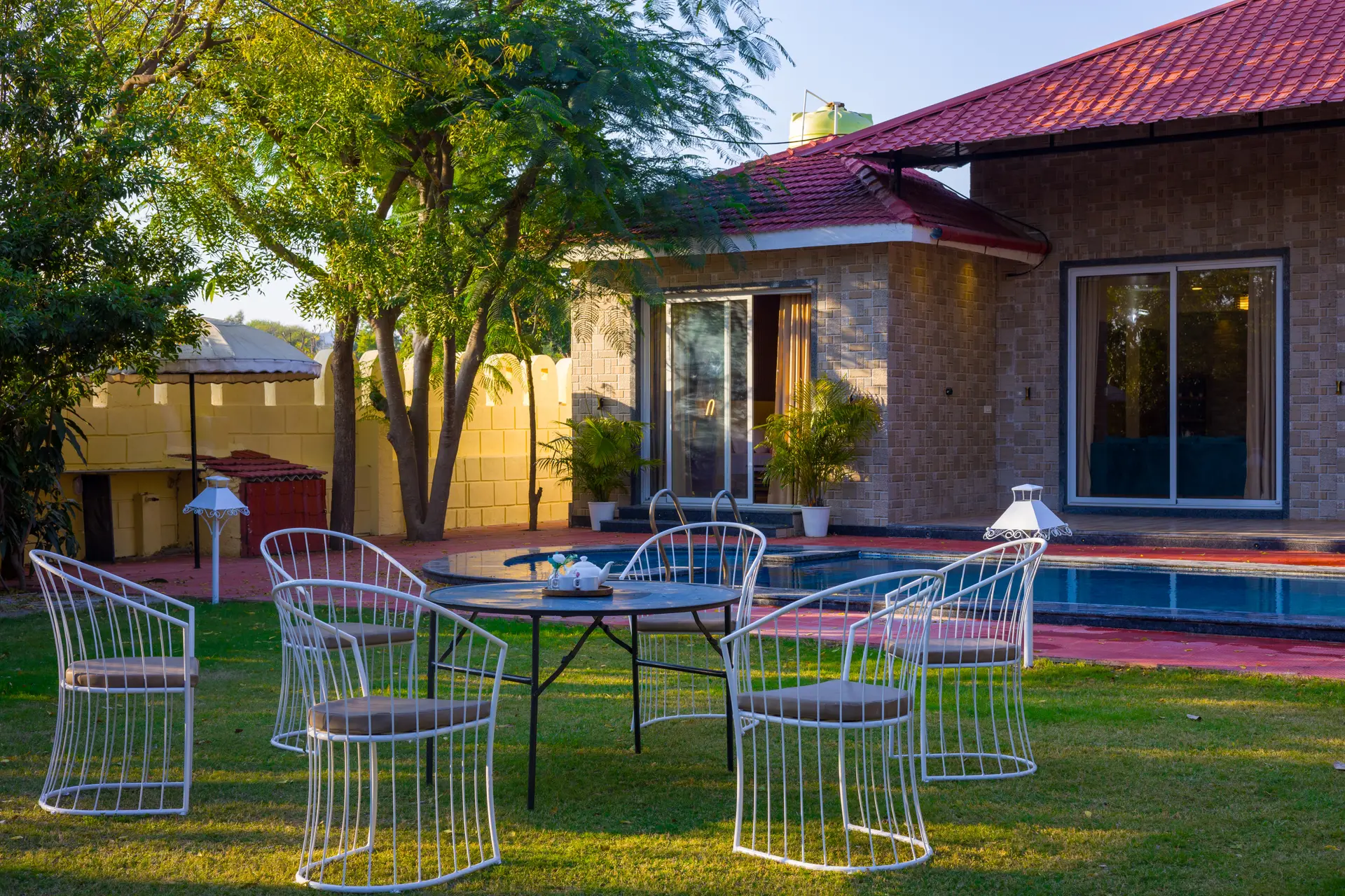 Roohmon’s Farm | Exquisite 5-BHK Retreat With Private Pool, Garden & Bar — photo 28