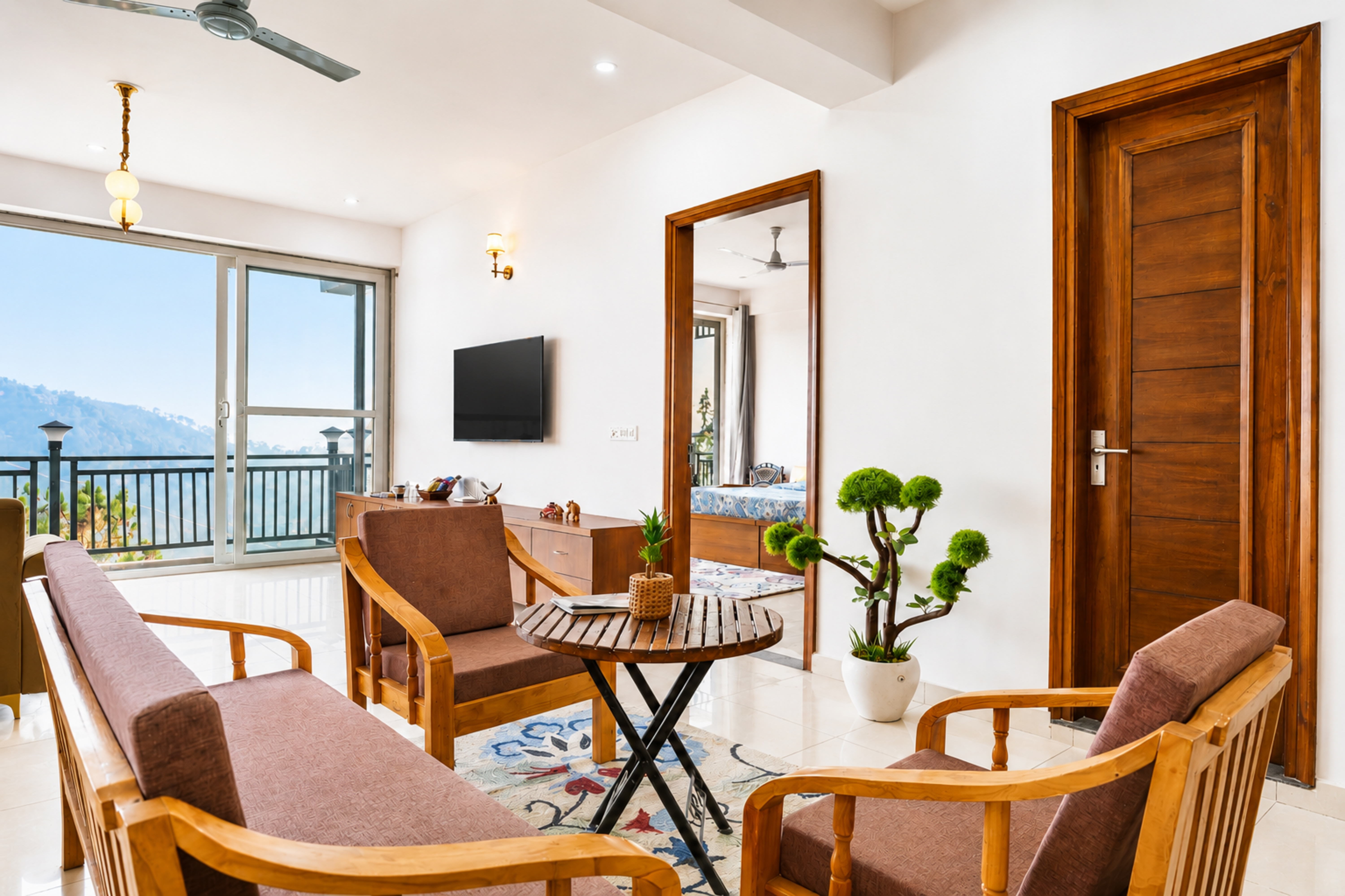 Mist & Manor Cedar | Pet-friendly 3-BHK Apartment with Shared Game Zone, Outdoor Seating & Scenic Views — photo 28