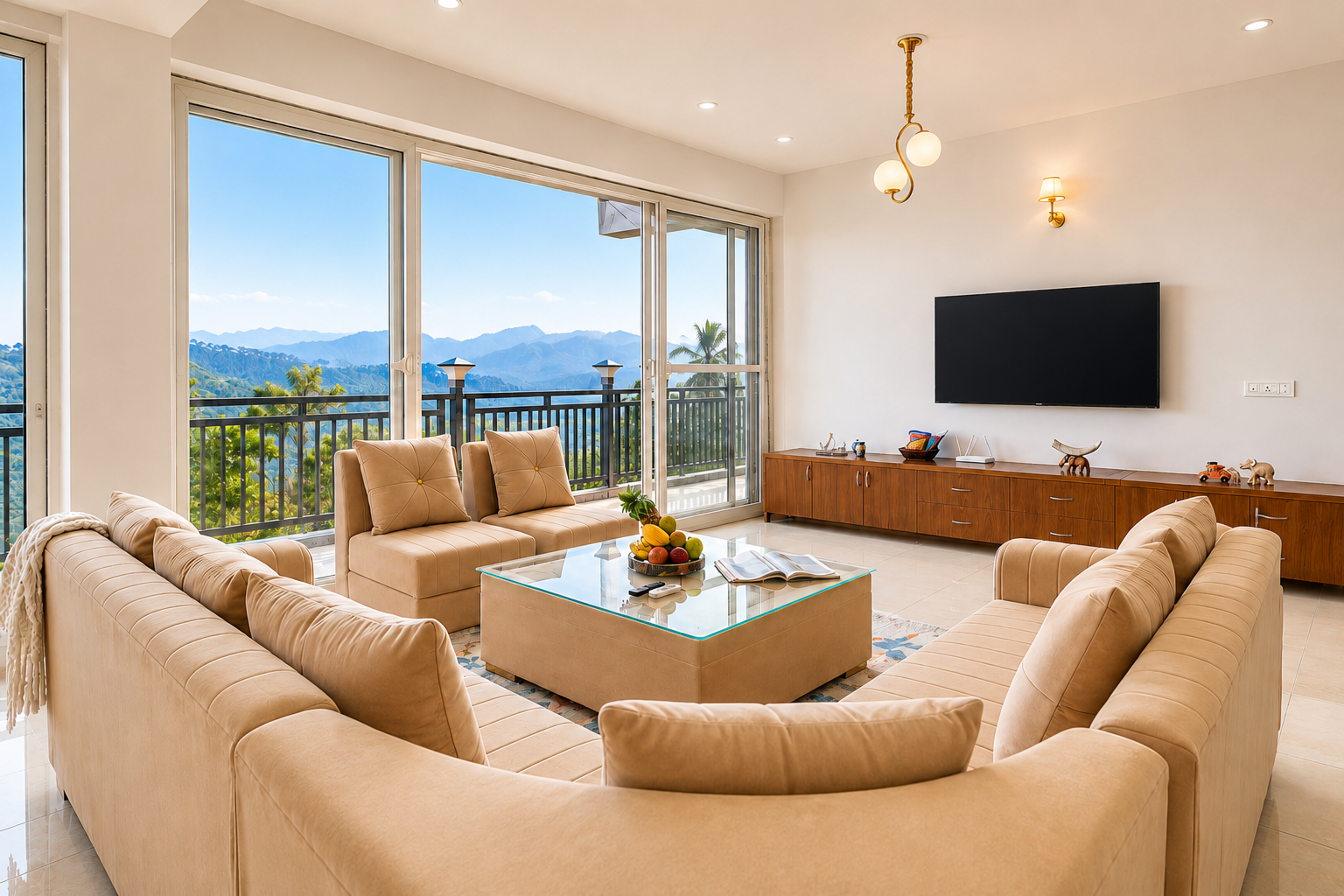 Mist & Manor Cedar | Pet-friendly 3-BHK Apartment with Shared Game Zone, Outdoor Seating & Scenic Views — photo 9