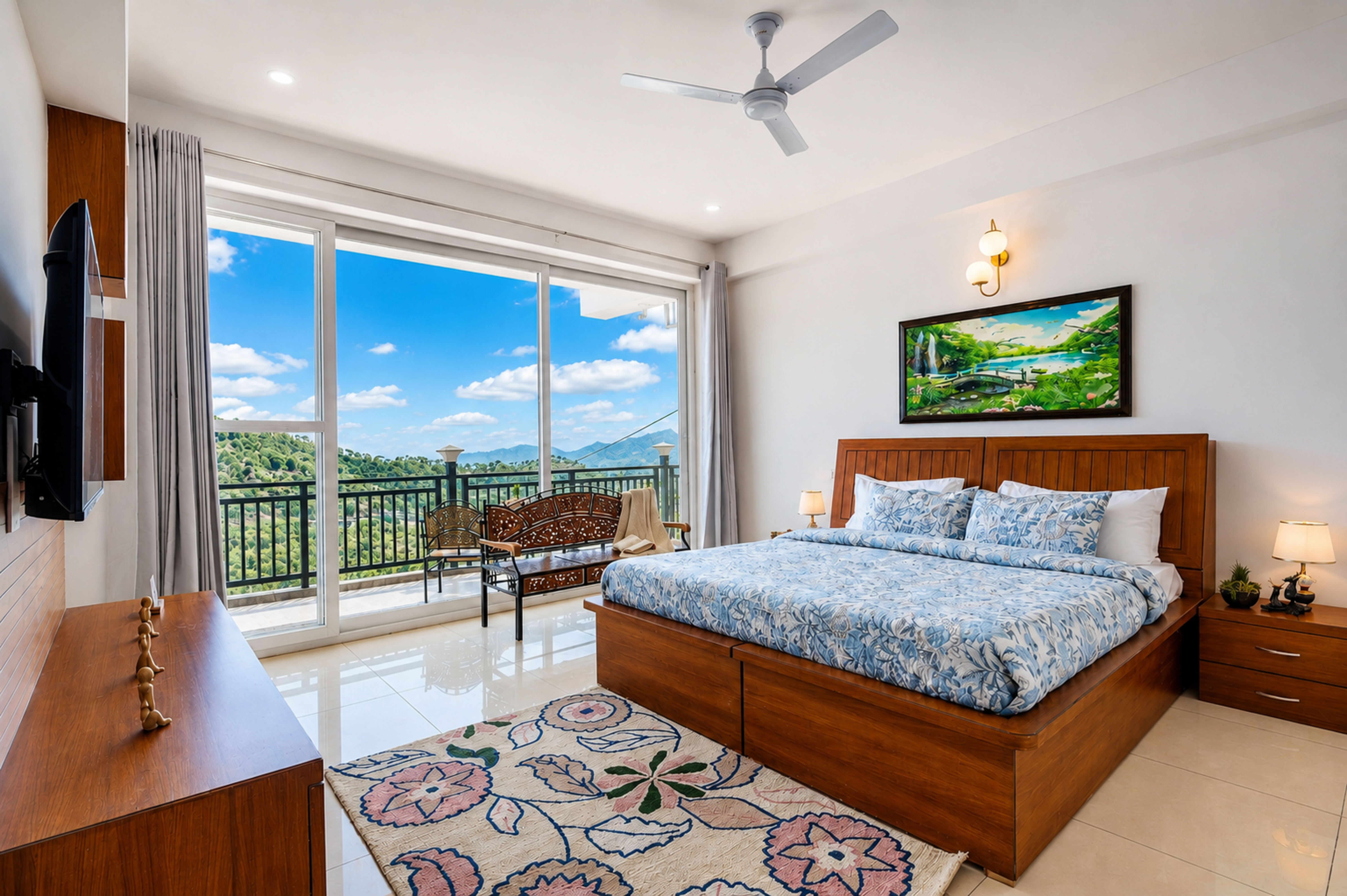 Mist & Manor Cedar | Pet-friendly 3-BHK Apartment with Shared Game Zone, Outdoor Seating & Scenic Views — photo 14