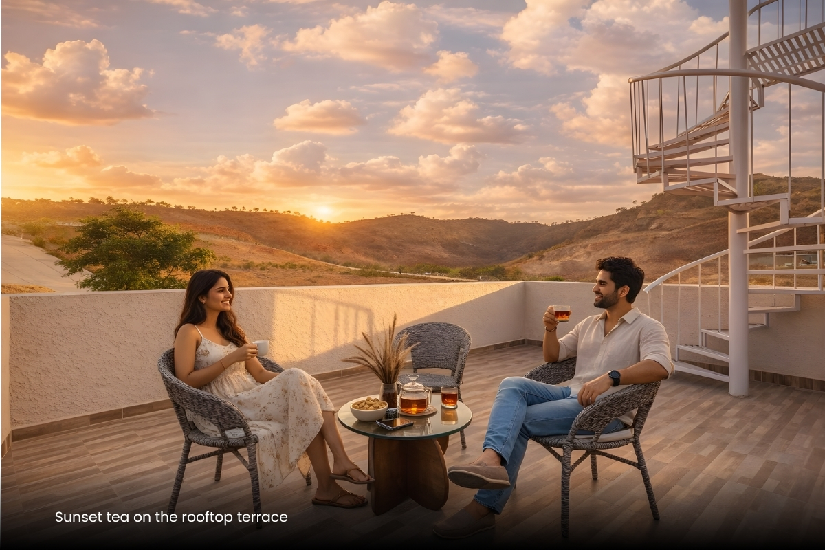 Shourya Zenna | 3-BHK | Pvt Pool & Garden | Terrace | Scenic Views — photo 5
