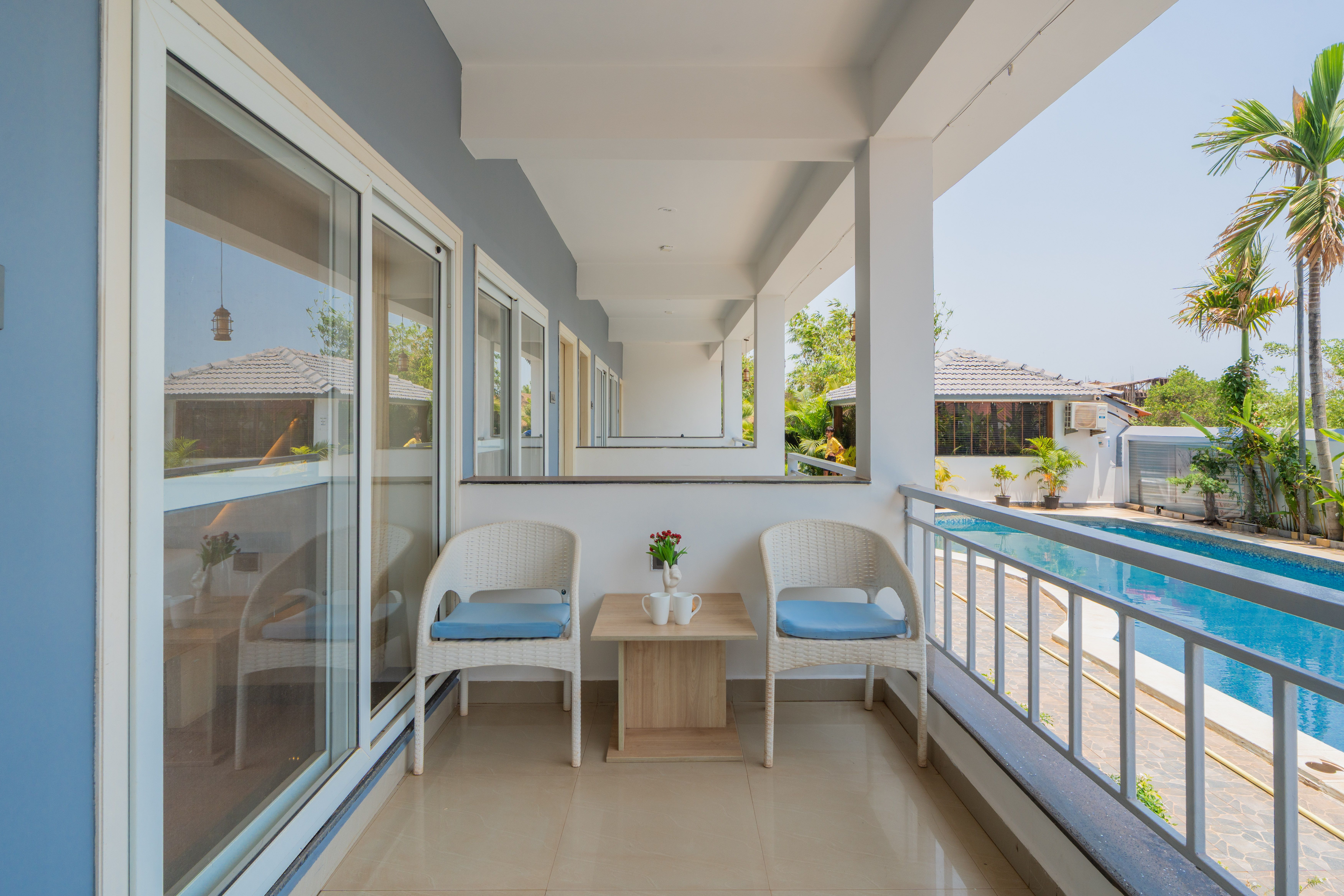 Gracias Aquora | 1-Room Retreat With Private Balcony, Shared Pool, & Restros, Close to Ashvem Beach — photo 15