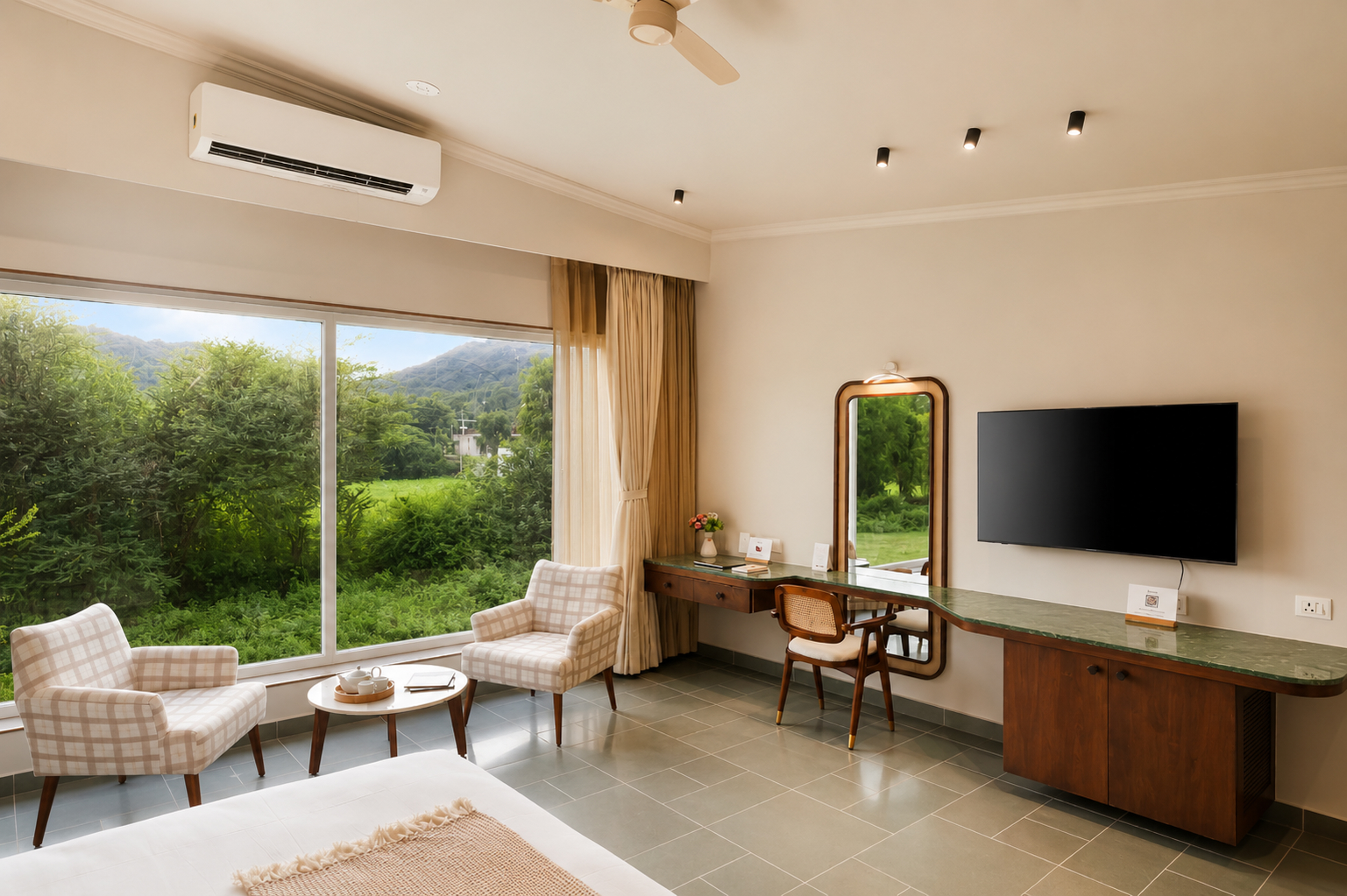 Raj Villas Aurelia | Pet-Friendly 1-Room Hotel Suite with Jacuzzi & Aravalli Hill Views — photo 13