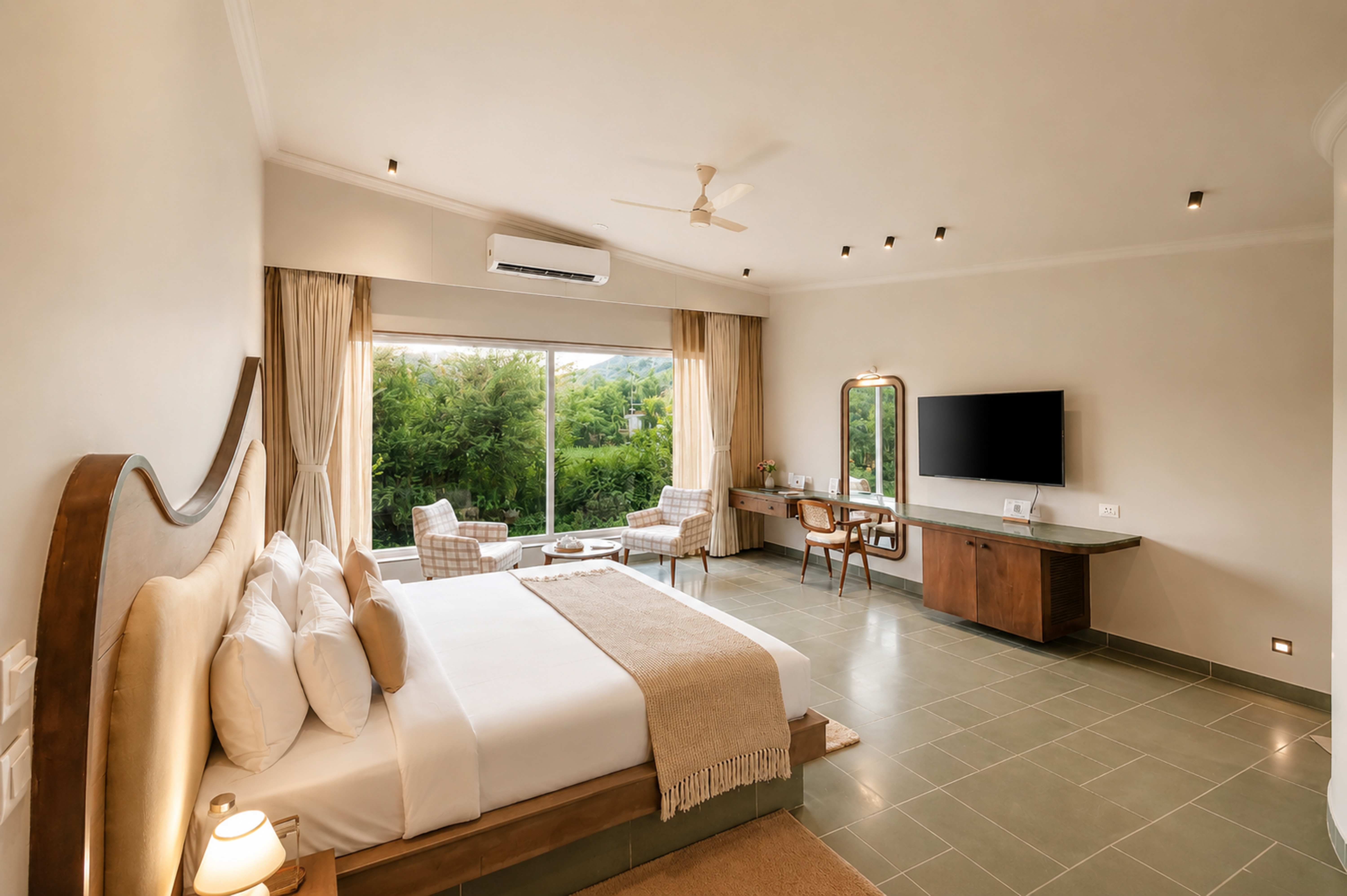 Raj Villas Aurelia | Pet-Friendly 1-Room Hotel Suite with Jacuzzi & Aravalli Hill Views — photo 12