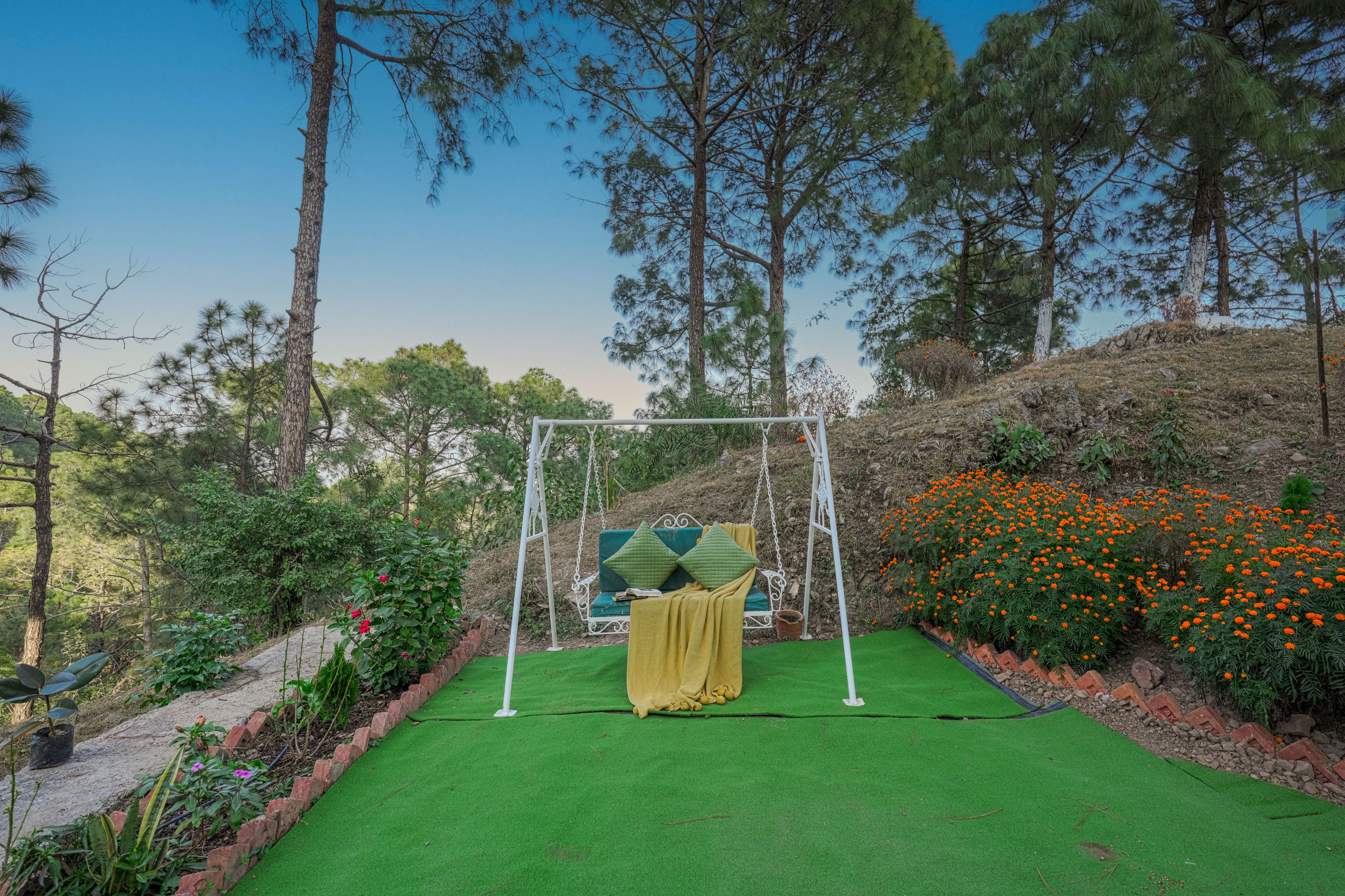 Pine View Resort | Pet-friendly Hilltop 1-Suite With Garden-Facing Balcony, Rooftop lounge, Restro & Game Zone — photo 7