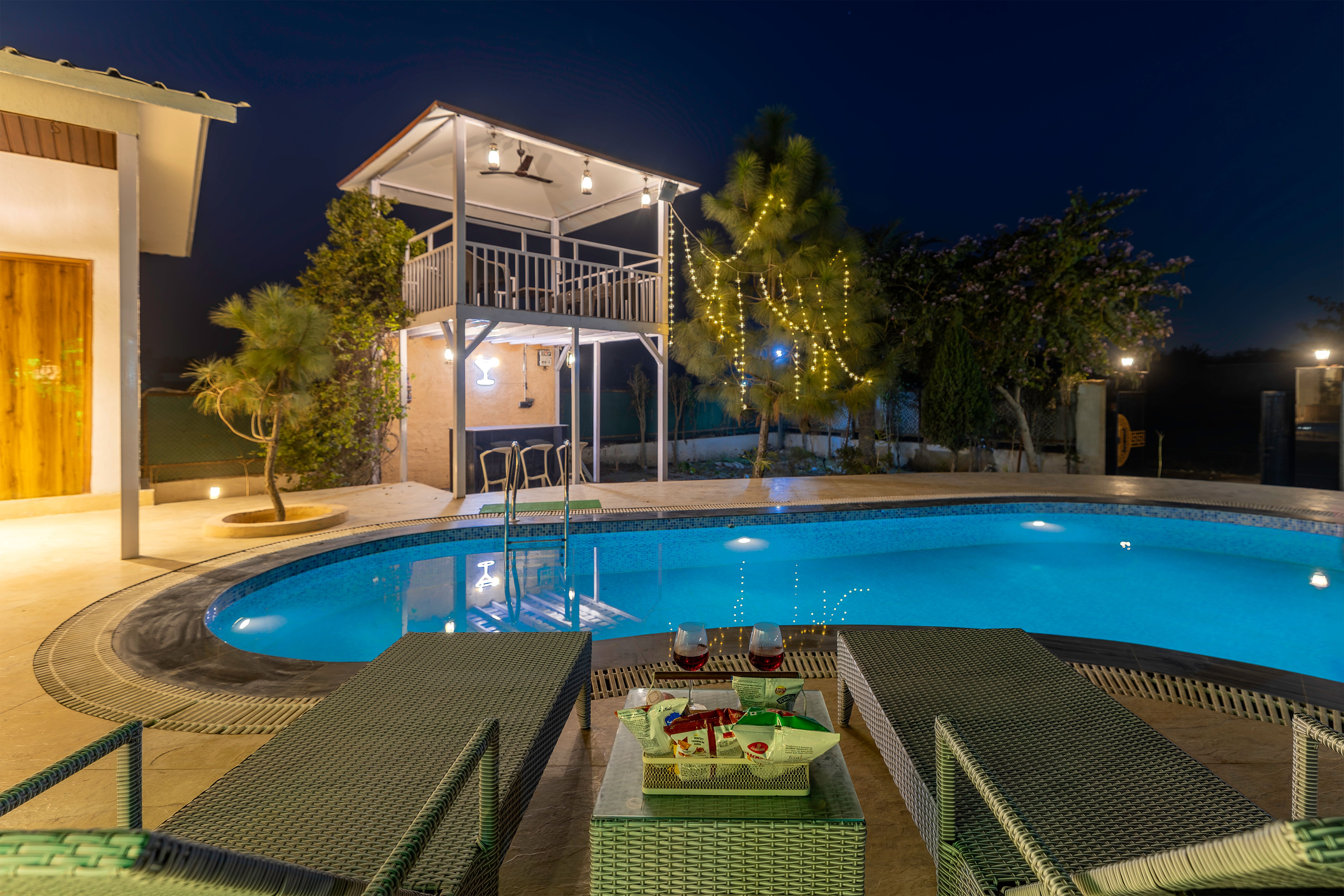Vedaaz Farms | Pet-friendly 4-BHK Farmhouse With Private Outdoor Pool and Garden area — photo 2