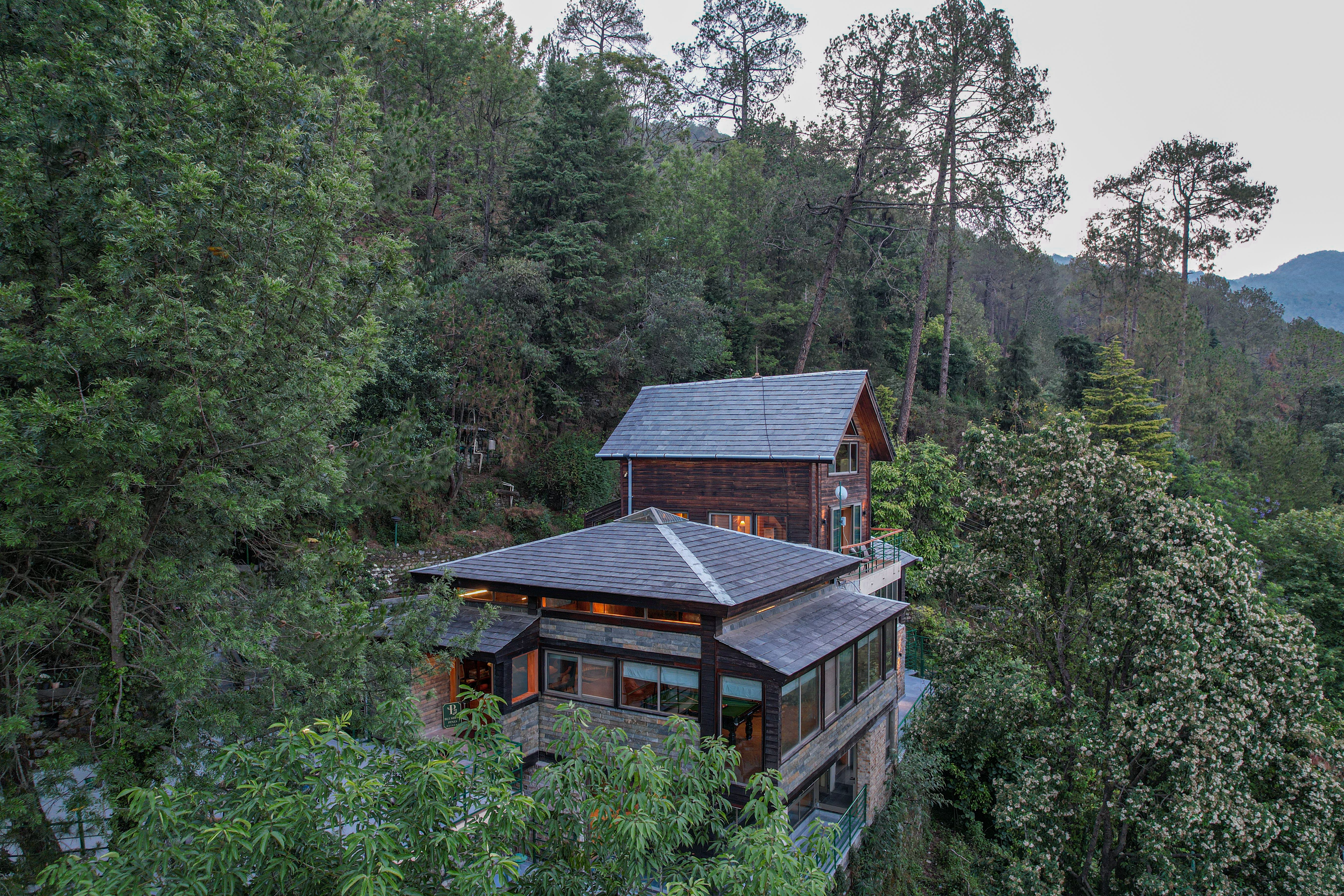 Blushing Pines Retreat | Pet-friendly 3-BHK Hillside Villa with Attic & Outdoor lounge — photo 19