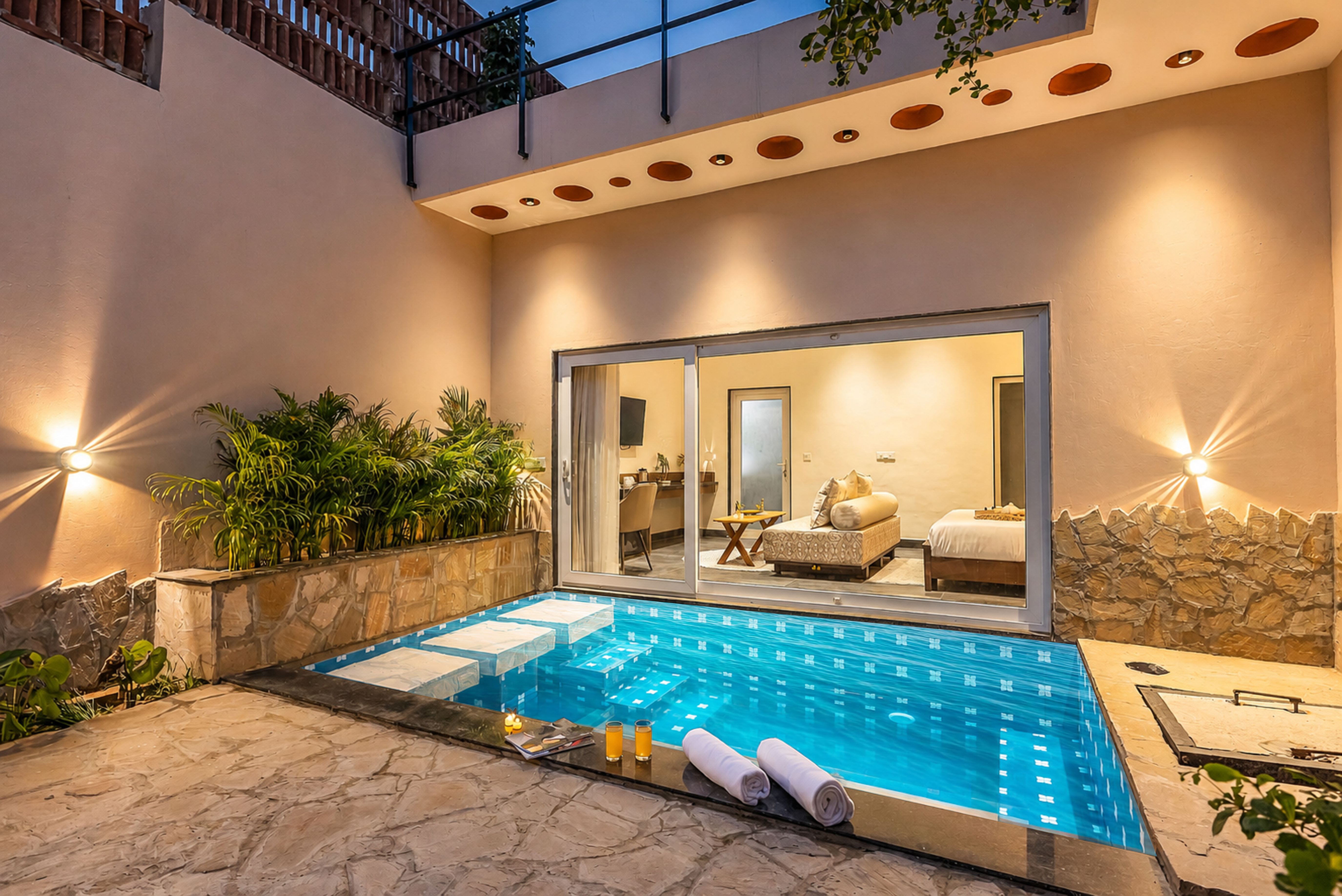 Kimaya Azora | Luxe Suite with Private Plunge Pool, Shared Pool, Restaurant, and Garden in Boutique Resort — photo 2