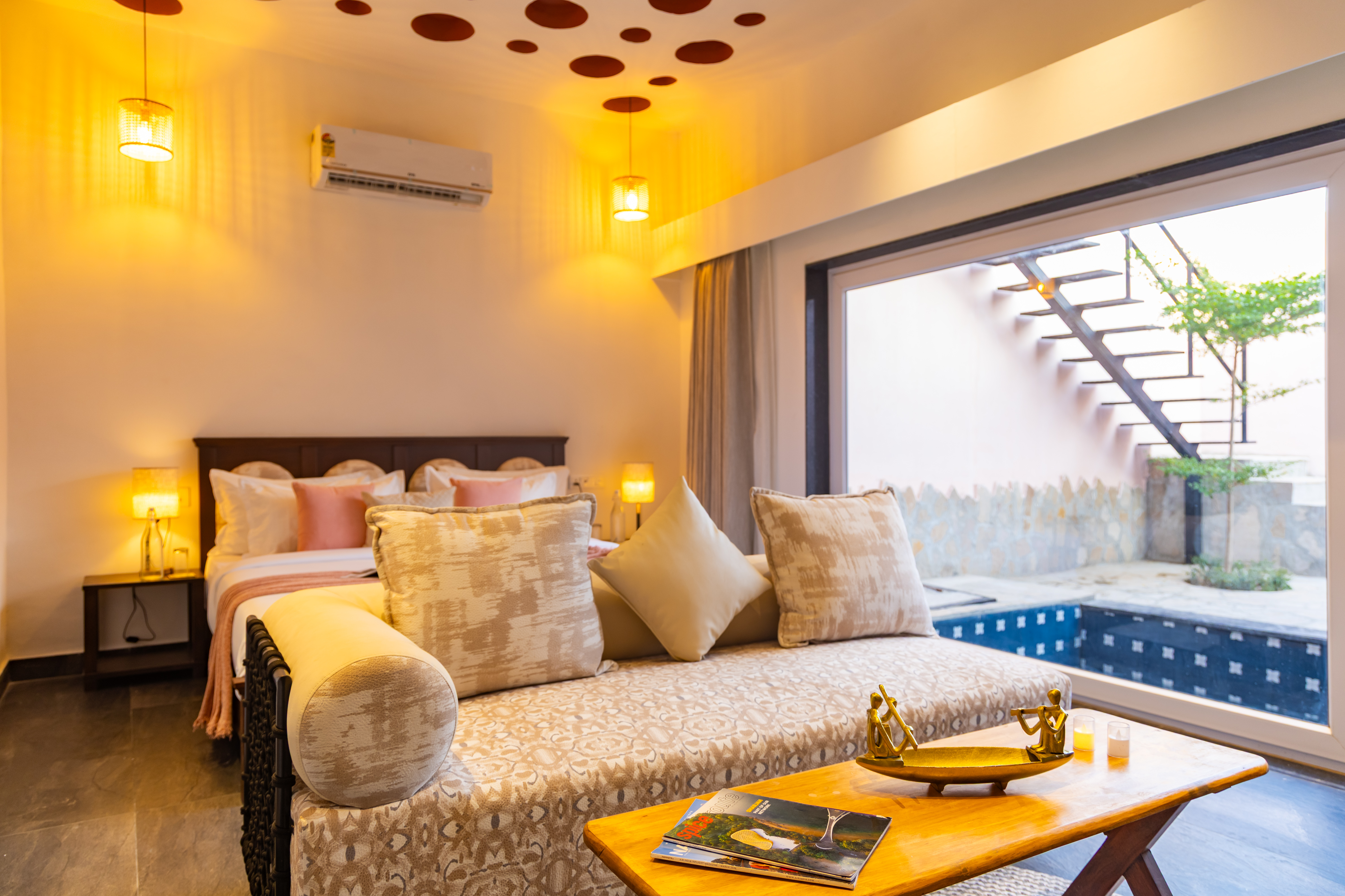 Kimaya Azora | Luxe Suite with Private Plunge Pool, Shared Pool, Restaurant, and Garden in Boutique Resort — photo 3