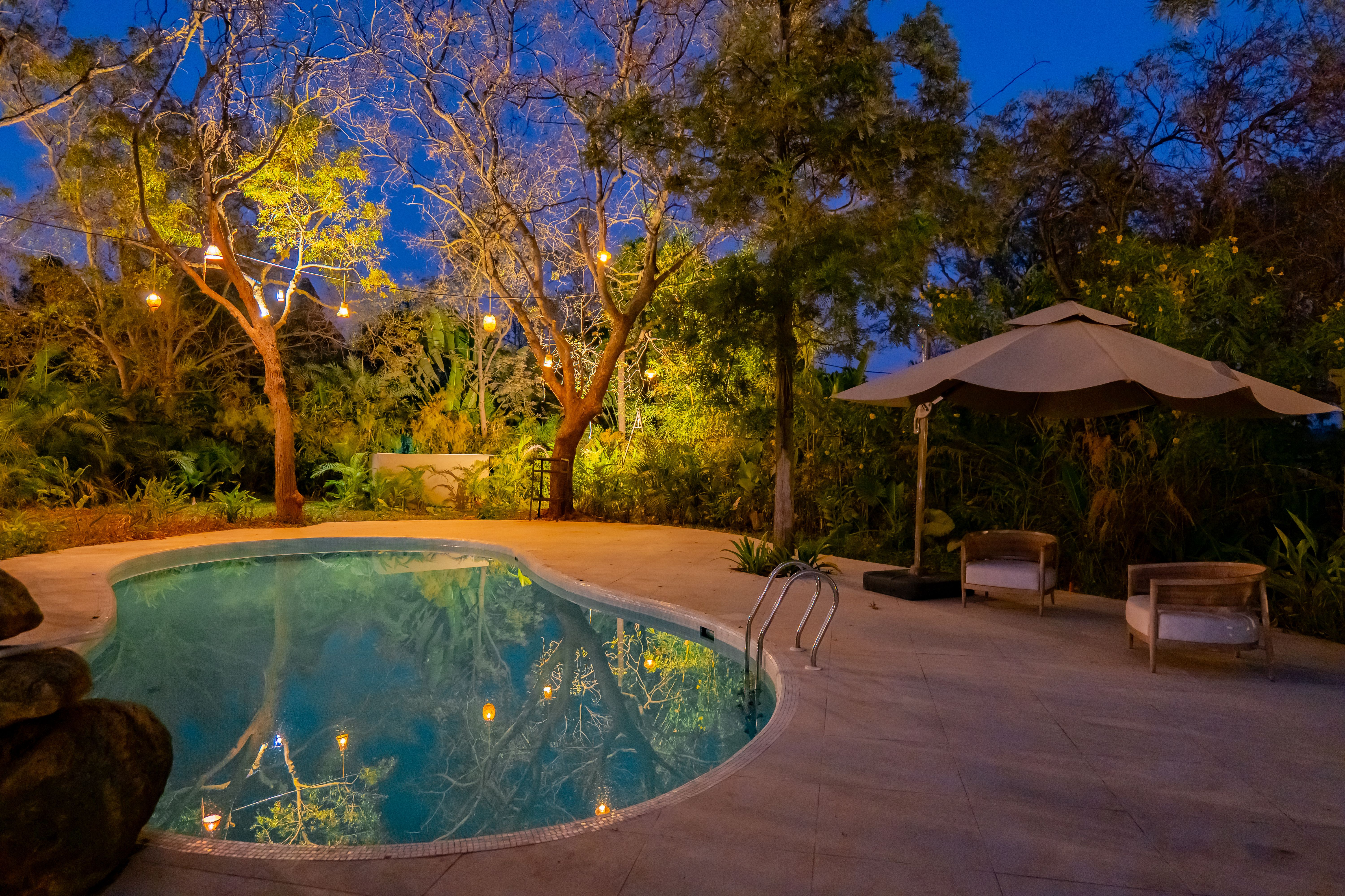 Tapovana Zarae | Pet-friendly Tent on 1-Acre with Shared Pool, Sunken Firepit, Gazebo & a Lush Garden — photo 8