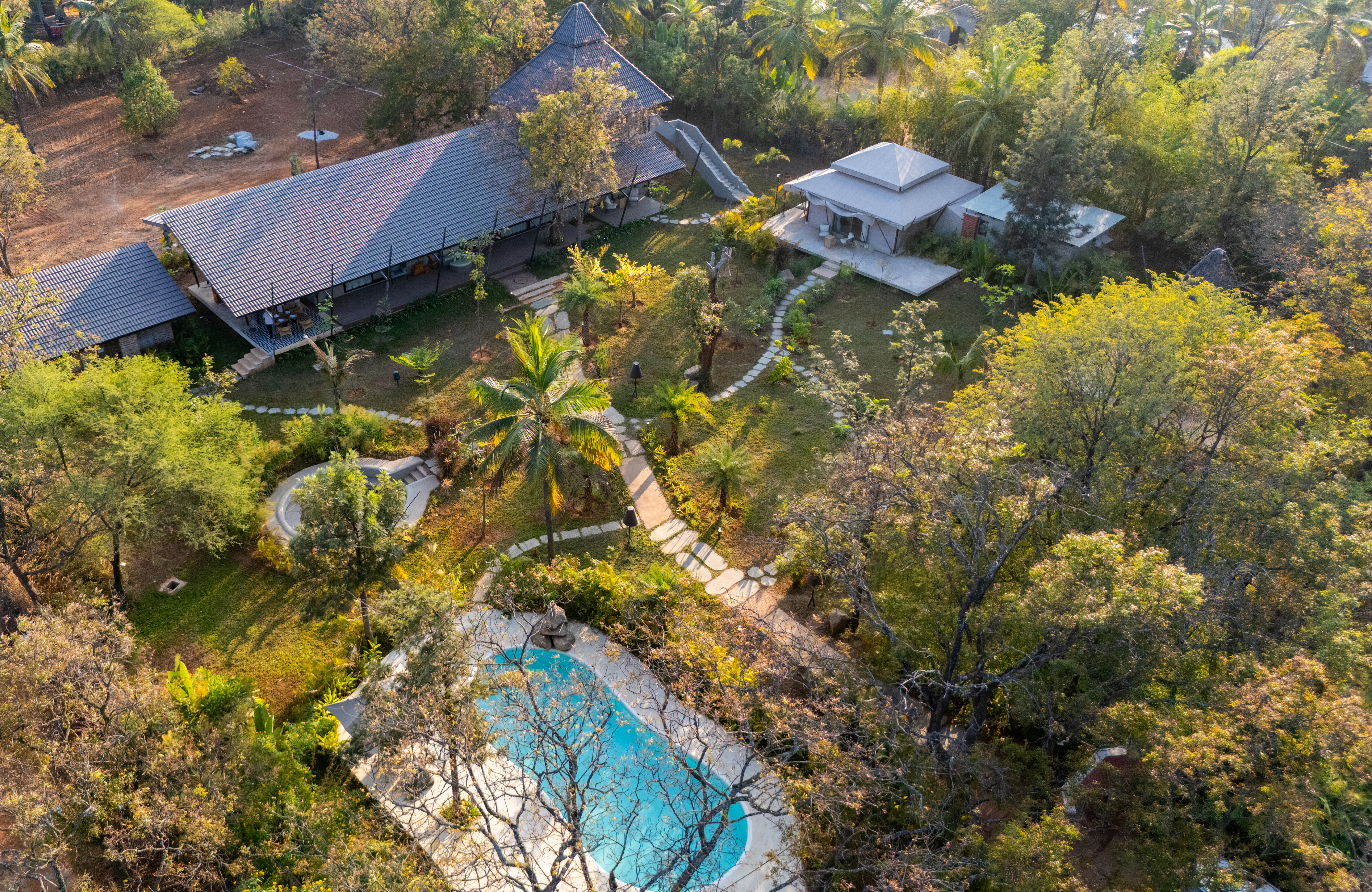 Tapovana Zarae | Pet-friendly Tent on 1-Acre with Shared Pool, Sunken Firepit, Gazebo & a Lush Garden — photo 7