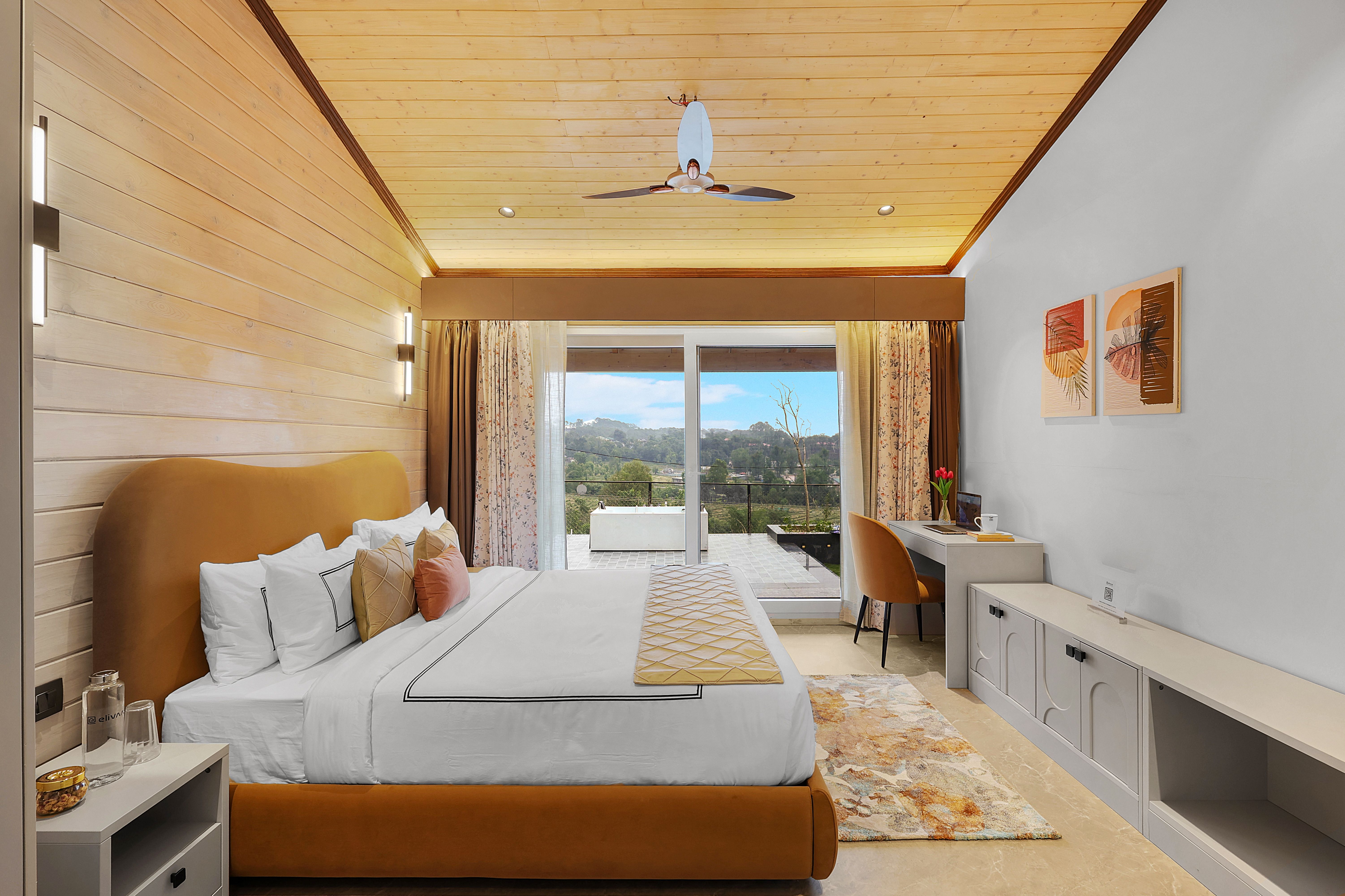 Esh Cottages Resort Moss | Hilltop 2-BHK Retreat with Open-air Jacuzzi, Shared Garden, Pool & Cosy Lounge — photo 14
