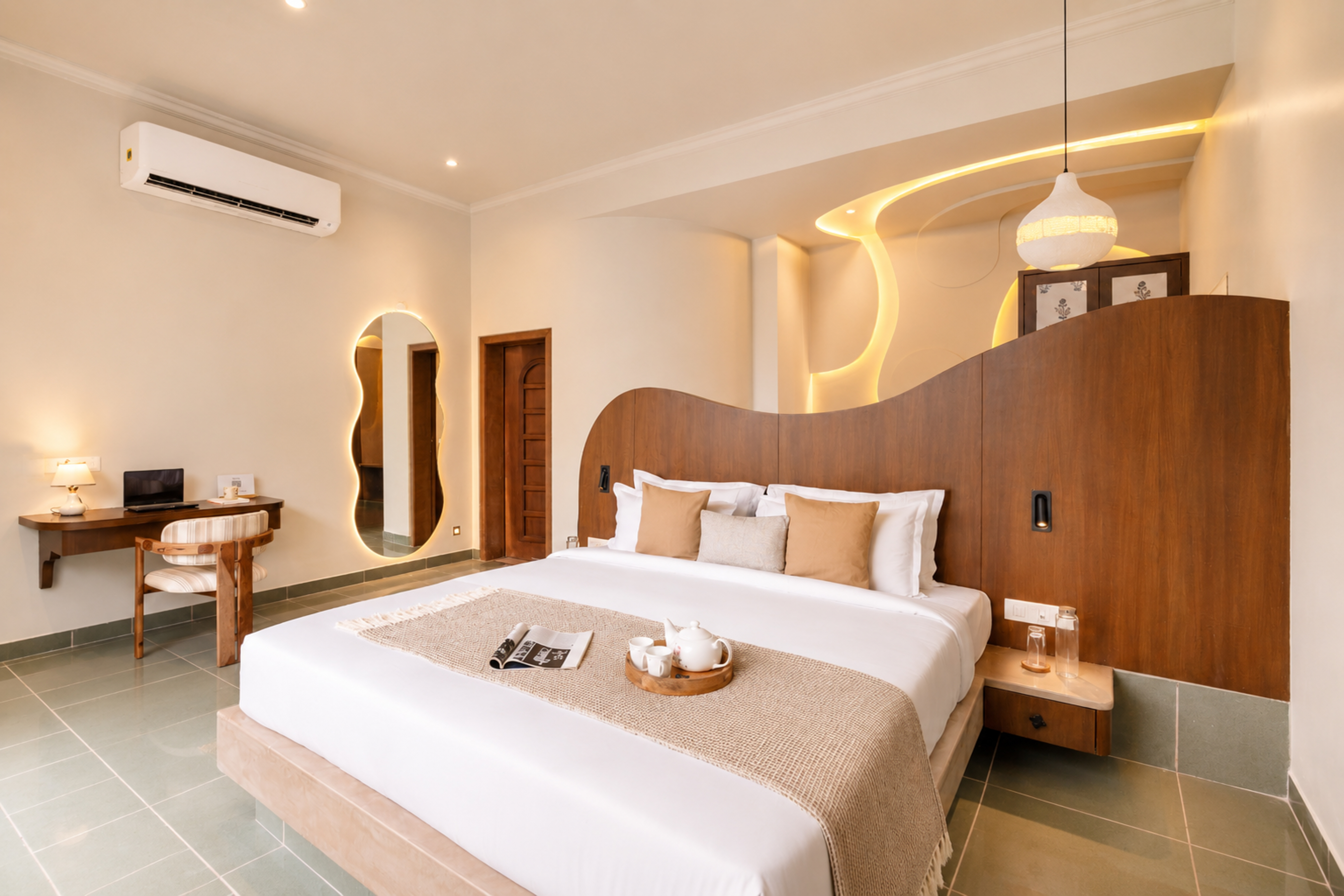 Raj Villas Astera | Pet-Friendly 1 room suite in a resort with pool and Aravalli Hills view — photo 13