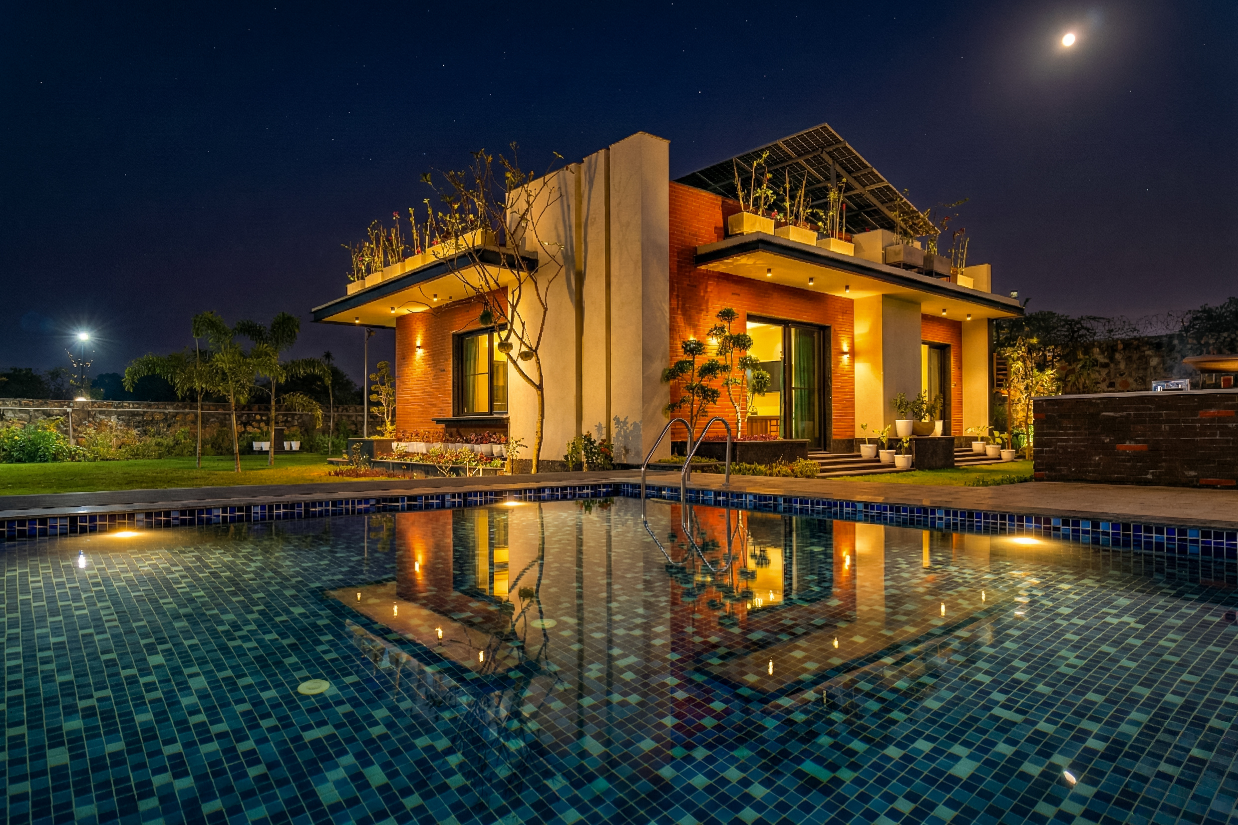 Prassanam Vatika | 2-BHK Hillside Villa with Private Pool & Expansive 1-Acre Garden